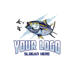 vector logo tuna fishing
