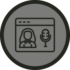 Webcast Vector Icon Design