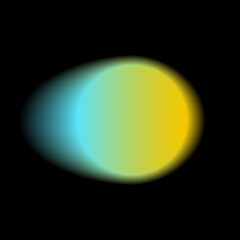 Gradient color round shape background. Abstract red blue yellow circle with graduation. Neon colored rounded icon. Colorful geometric graphic vector illustration isolated on black.