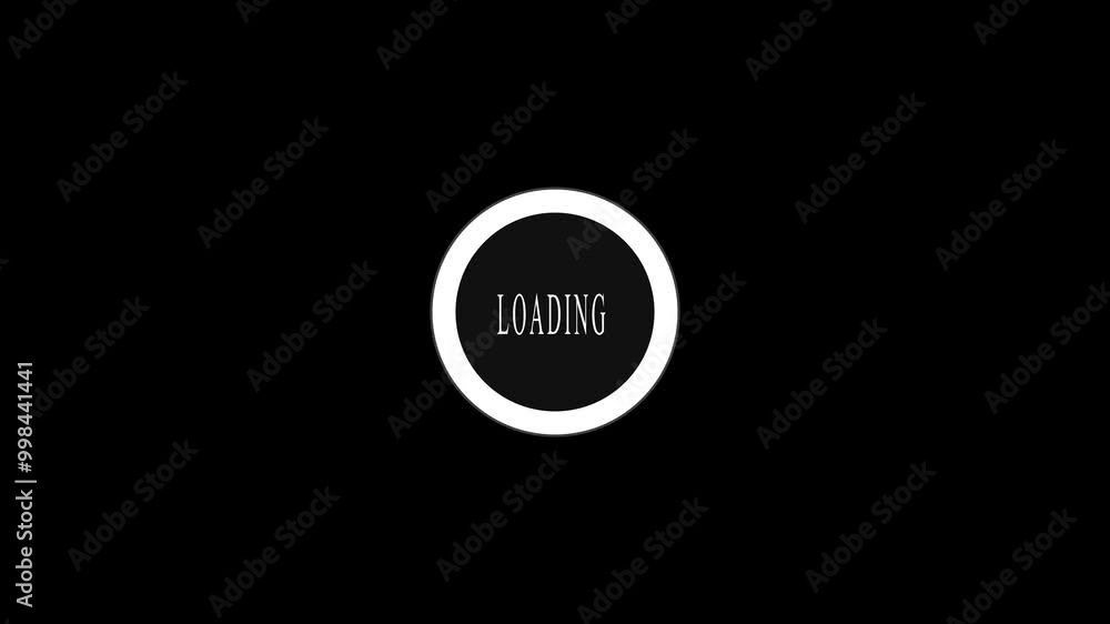 Aufkleber loading animation with black background