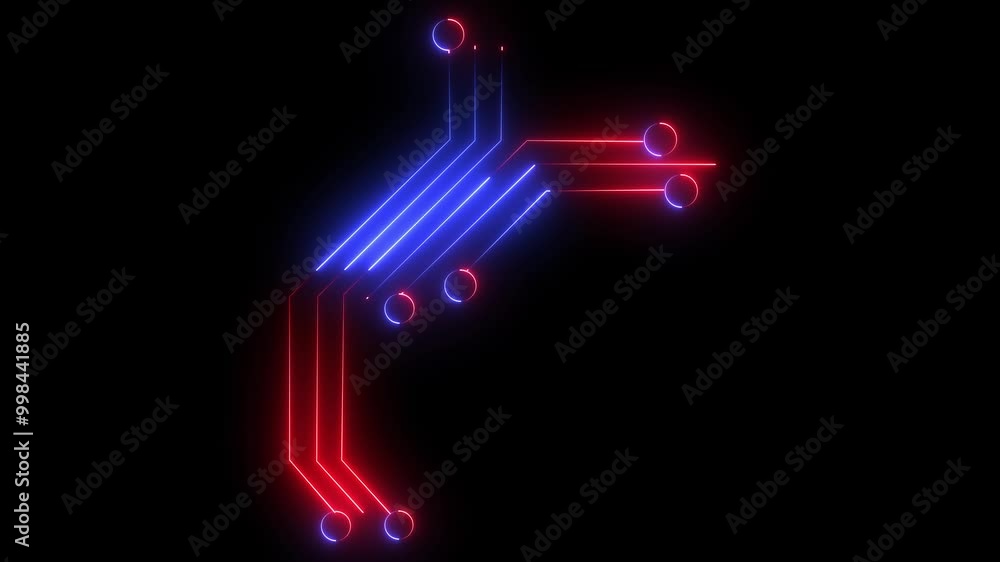 Poster digital circuit network technology internet data space background.