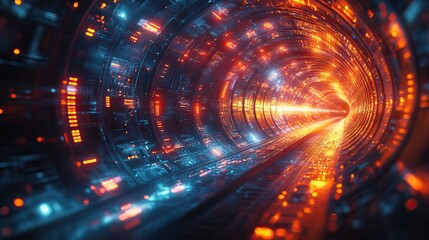 An abstract design focused on speed and motion, reflecting science, futuristic energy, and modern technology concepts in 3D.