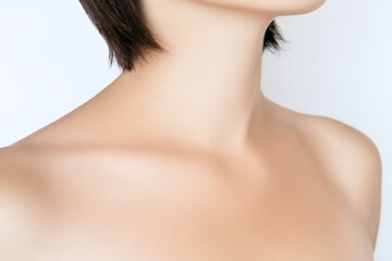 Women's collarbone, neck and neckline