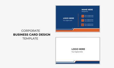 Double-sided creative and modern business card template, personal  visiting card with company logo