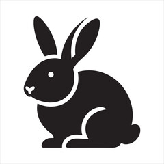 Flemish giant silhouette graphic of a rabbit