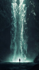 Fototapeta premium Healing Waters, cleansing the mind and the rejuvenating effects of self-care on mental 