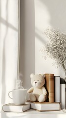 Cozy Pet Therapy Tools and Accessories Arranged on Crisp White Background