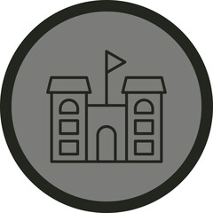 Castle Vector Icon Design