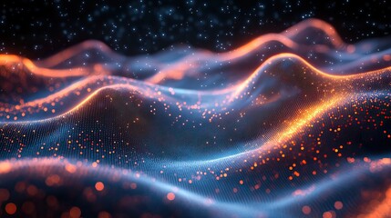 Obraz premium An abstract digital wave background.