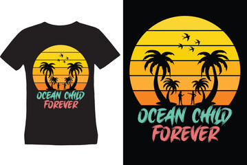 Sunset t shirt design 