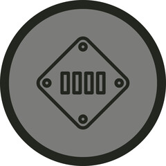 Zebra Crossing Vector Icon Design