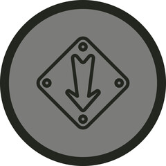 Down Arrow Vector Icon Design