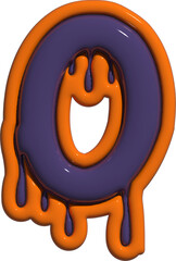 3D Halloween Alphabet 0