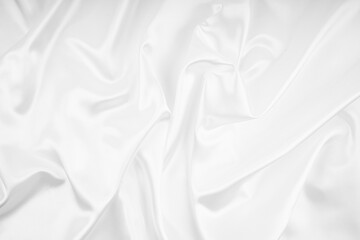 White fabric texture background. Smooth elegant white silk.