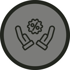 Two Hands Icon Design