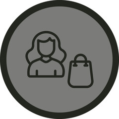 Woman Shopping Icon Design