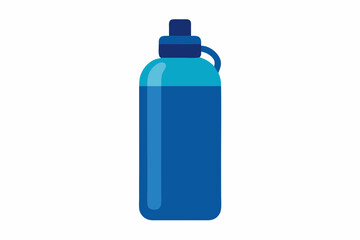 blue plastic bottle isolated