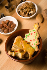 Handmade ornate Christmas cookies