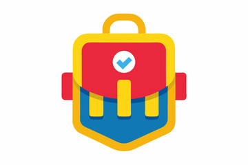 blue robot with red bag