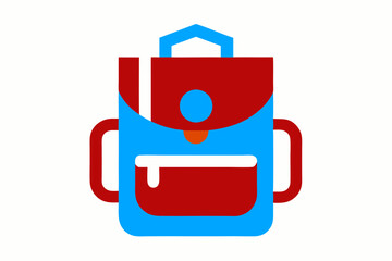 blue robot with red bag