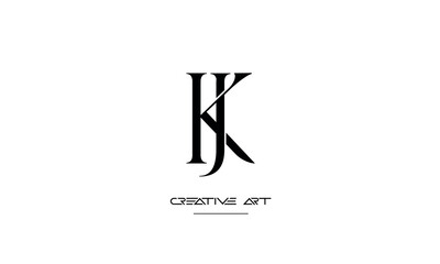 JK, KJ, J, K abstract letters logo monogram