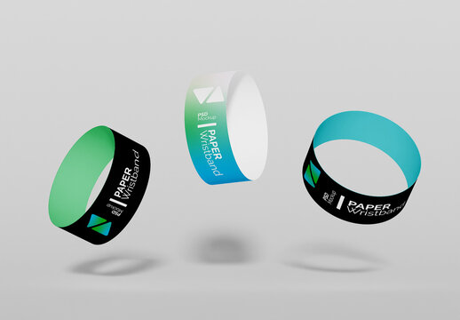 Floating Bracelets Mockup