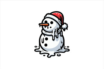 Snowman vector illustration. Snowman Icon Vector Illustration. Snowman Silhouette Vector Illustration.