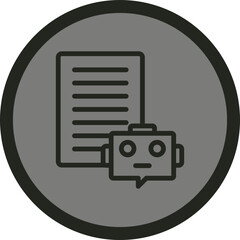 Ai Writing Vector Icon Design