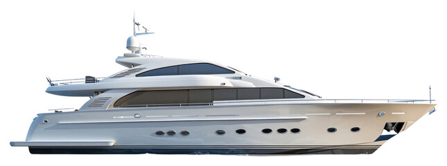 PNG Luxury yacht on white background