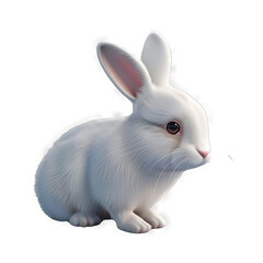 Obraz premium Cute White Rabbit for Adorable Animal Illustrations