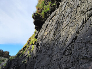 Cliffs and rocks in Ireland, vivid Irish landscape background