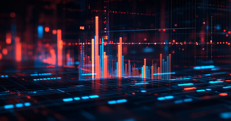 Fototapeta premium Abstract stock chart