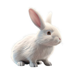 Obraz premium Cheerful White Rabbit for Happy Animal Illustrations