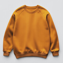 Yellow Sweater Pullover Blank Mockup Fall Fashion Design Unisex Men Women