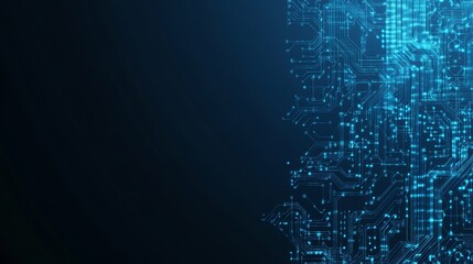 Fototapeta premium Background with abstract circuit diagrams of a minimalist digital blueprint, ideal for presentations on electronics engineering.