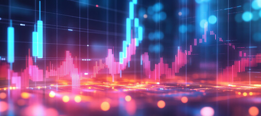 Fototapeta premium Abstract stock chart