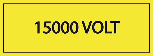  Volt Label Symbol Sign, Vector Illustration, Isolated On Yellow Background Label