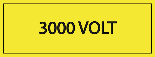  Volt Label Symbol Sign, Vector Illustration, Isolated On Yellow Background Label