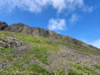 Cliffs and rocks in Ireland, vivid Irish landscape background