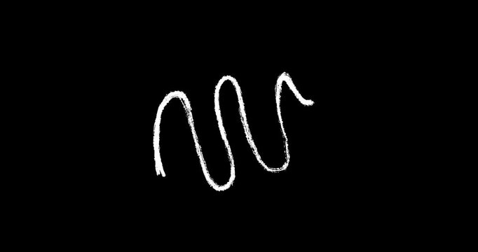 Doodle Pens Elements Pack. Animated Hand Drawn Lines and Scribbles Elements, Highlighters, Podcast, Hearts, Arrows, sparkles, smiles, sun and Planet.  Doodle loop animation with Alpha channel.