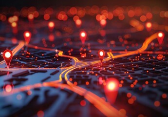 3d gps map pin. City direction app marker. Route pointer sign. Road location mark. Point navigation icon. Locate navigation background. Business cityscape illustration. Global digital roadmap