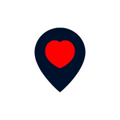 love location finder logo vector illustration template design