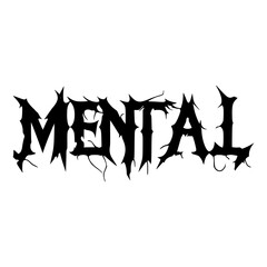 black metal mental fashion music t shirt vector illustration template design