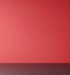 Red wall with clean lines and smooth surface, perfect for background use.