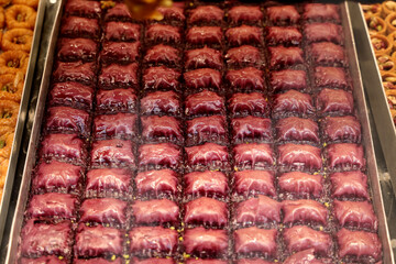 Sweets for sale in Istanbul market, Turkey
