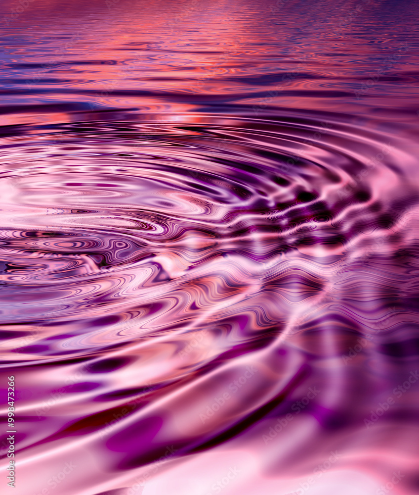 Poster abstract, colorful and texture with design, ripple and retro patterns with waves, creativity and art