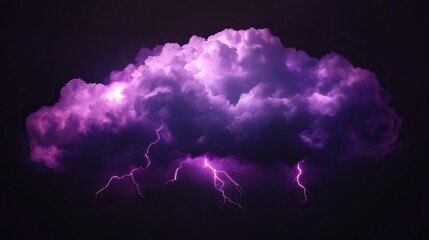 Lightning Storm with Purple Clouds