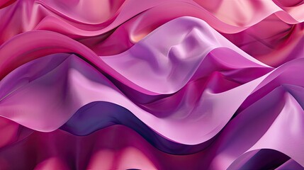 Obraz premium Pink and Purple Curvy Surfaces. Trendy Abstract 3D Background