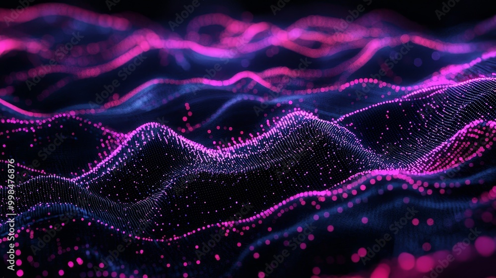 Poster a modern background for a presentation on quantum processing, deep learning, or other future new tec