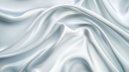 Obraz premium Smooth White Satin Fabric for Elegant Backgrounds